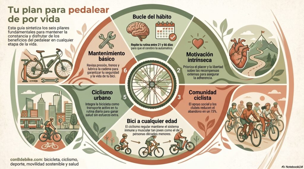 Si haces del ciclismo un hábito se convierte en una pasión de por vida.